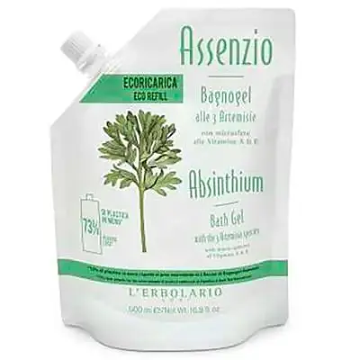 Assenzio recarga gel de baño BIO 500 ml, L'Erbolario