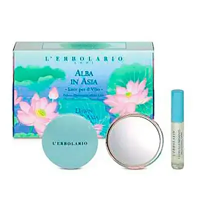 Amanecer sobre asia kit ilumina tu cara ( polvos iluminantes+gloss iluminante +espejo) 7ml, L'Erbolario