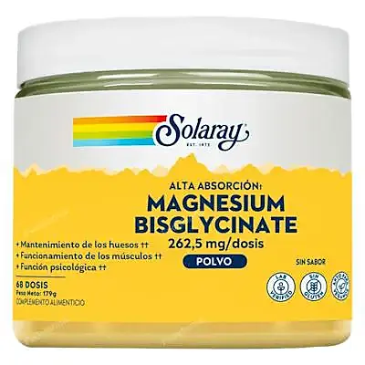 Magnesio bisglycinate 179 g, Solaray