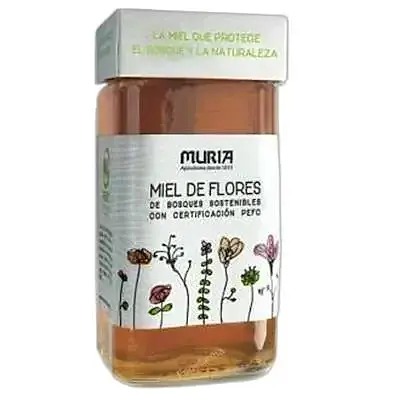 Miel de flores bosques sostenible Pefc 420 g, Muria