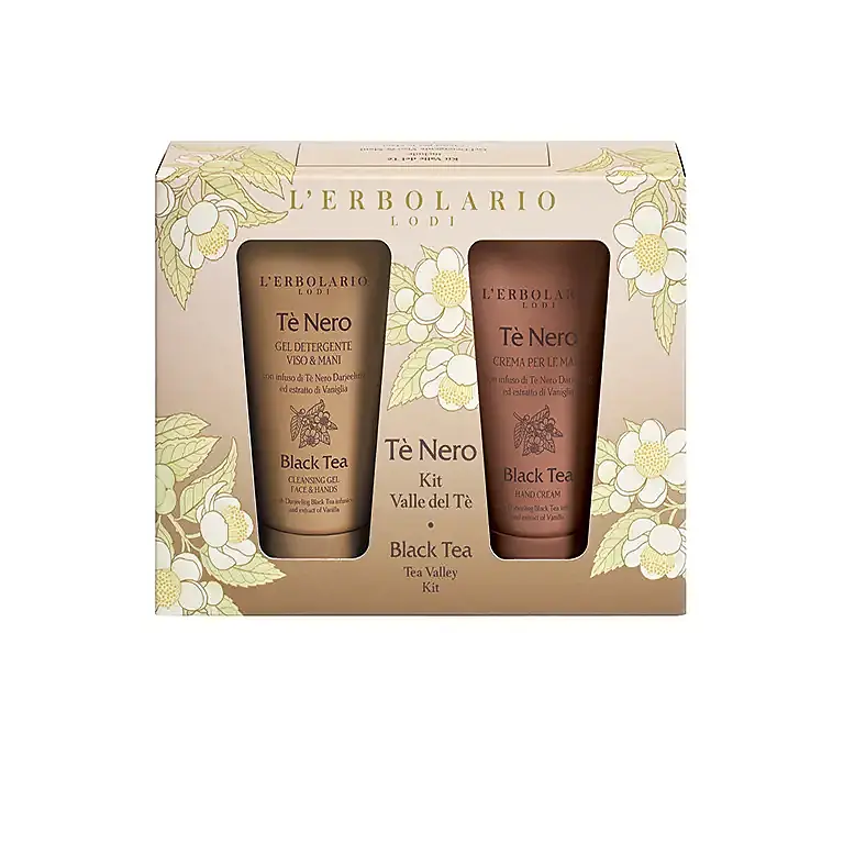 Té negro kit té valle detergente cara-manos+crema manos 75+50 ml, L'Erbolario