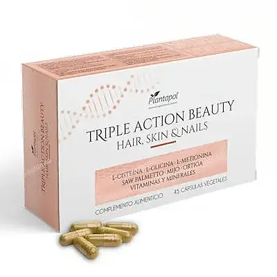Triple action beauty hair skin nails 45 cápsulas, Plantapol