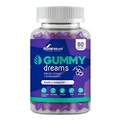Gummy dreams cereza 60 gummies, Soria Natural