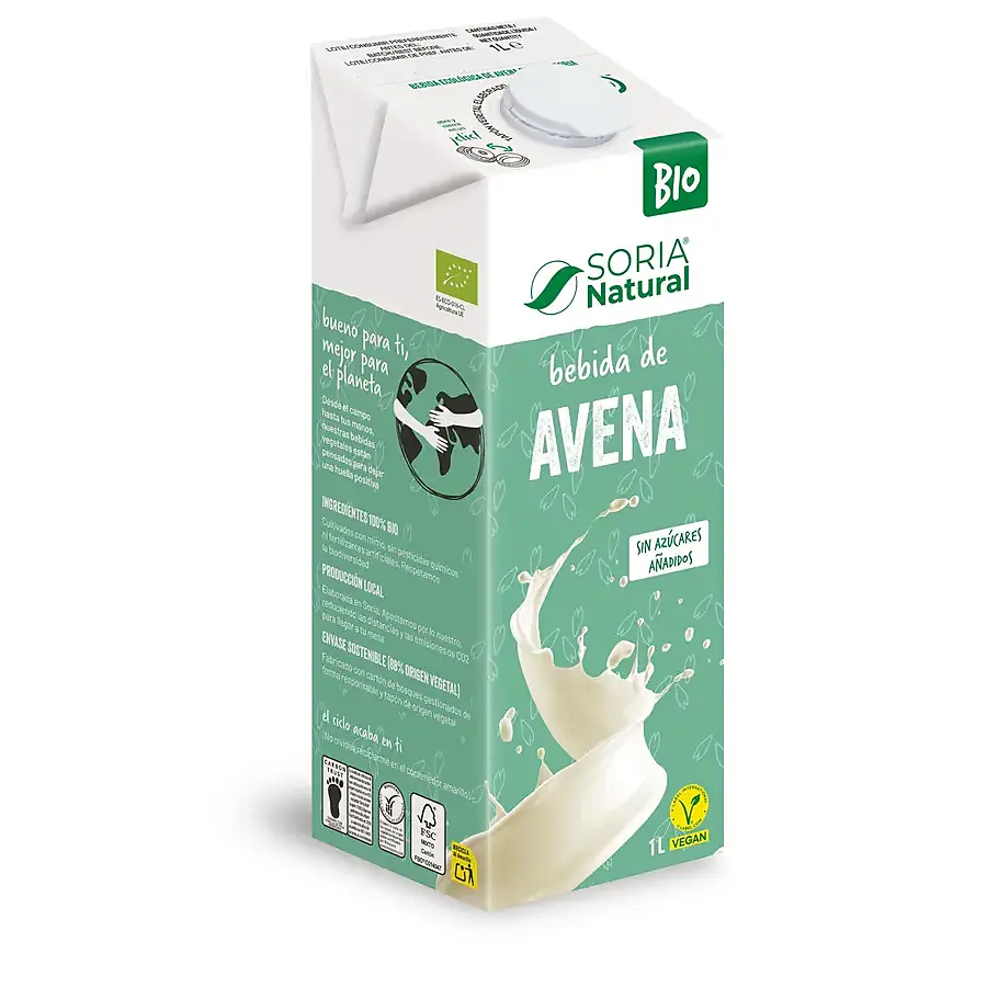 Bebida vegetal de avena BIO 1 l, Soria Natural