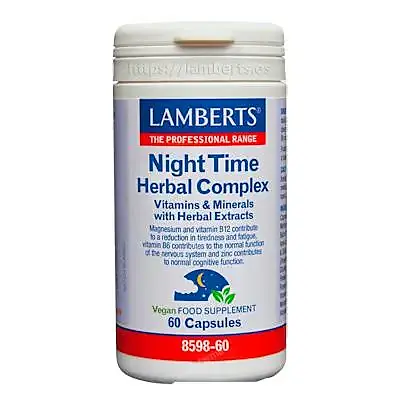 Night time herbal complex 60 cápsulas, Lamberts
