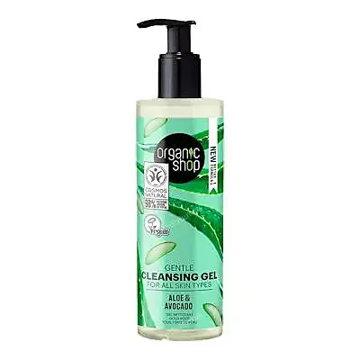 Suave gel limpiador para todo tipo de piel aguacate y aloe 200 ml, Organic Shop