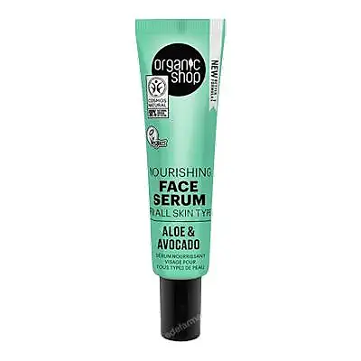 Sérum facial hidratante para todo tipo de piel aguacate y aloe 30 ml, Organic Shop