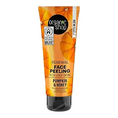 Exfoliante facial renovador para piel grasa calabaza y miel 75 ml, Organic Shop
