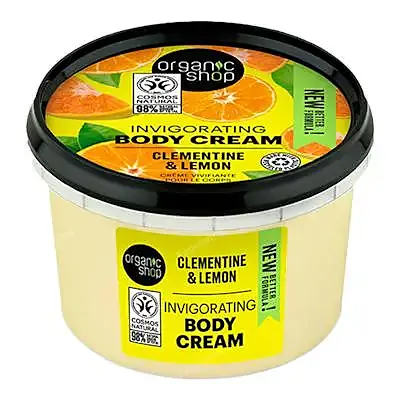 Crema corporal vigorizante clementina y limón 250 ml, Organic Shop