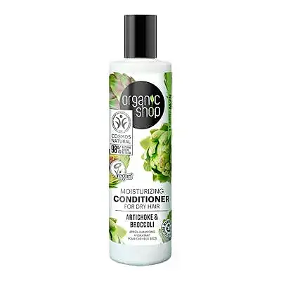 Acondicionador hidratante para cabello seco alcachofa y brocoli 280 ml, Organic Shop
