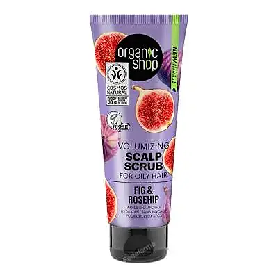Exfoliante de cuero cabelludo voluminizador para cabello graso «higo y escaramujo» 75 ml, Organic Shop