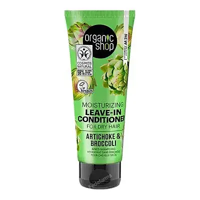 Acondicionador hidratante sin aclarado para cabello seco alcachofa y brocoli 75 ml, Organic Shop