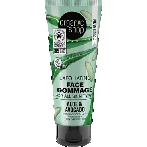 Gommage facial exfoliante aloe y aguacate 75 ml, Organic Shop
