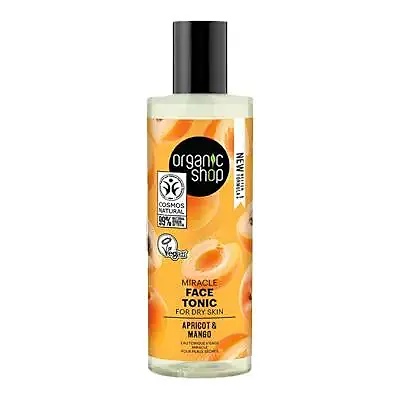 Tónico facial milagroso para piel seca albaricoque y mango 150 ml, Organic Shop