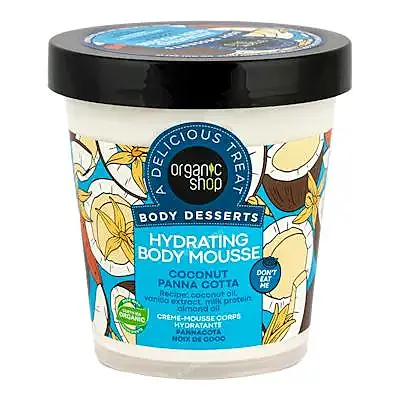Mousse corporal hidratante panna cotta de coco 450 ml, Organic Shop