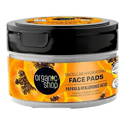 Os micellar hydrating face pads, 20 pcs, Organic Shop