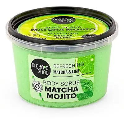 Exfoliante corporal refrescante mojito de matcha, Organic Shop