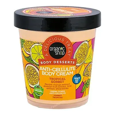 Crema corporal anticelulitica sorbete tropical 450 ml, Organic Shop