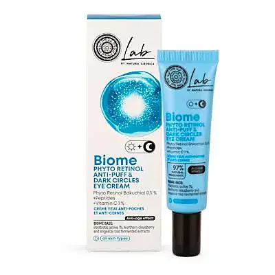 Crema de fitoretinol para combatir ojeras e hinchazon del contorno de los ojos 30 ml, Natura Siberica