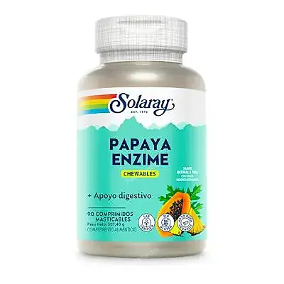 Papaya enzime mastic 90 comprimidos, Solaray