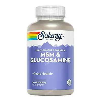 MSM & glucosaminee 180 cápsulas vegetales, Solaray