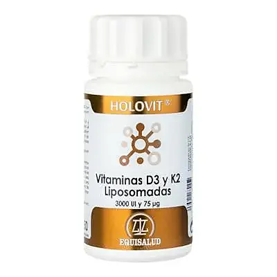 Holovit vitaminas D3 K2 liposomadas 3000ui 50 cápsulas, Equisalud