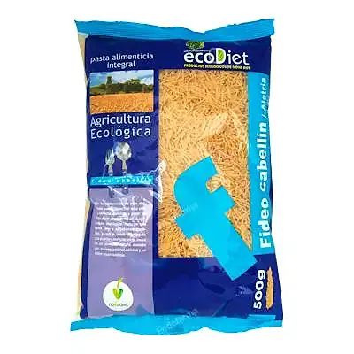 Fideo cabellin integral ecodiet 500 g, Novadiet