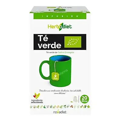 Herbodiet té verde BIO 20 filtros, Novadiet