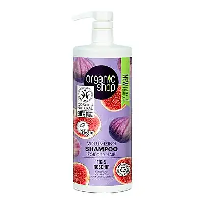Champú volumen higo-escaramujo cabello graso 1000 ml, Organic Shop