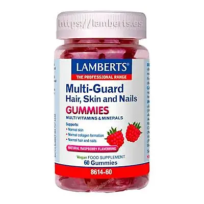 Multi guard hair skin nails fresa 60 gummies, Lamberts