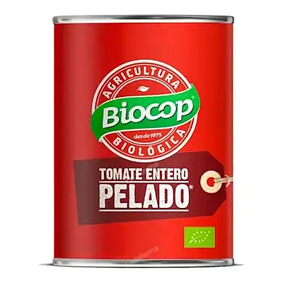 Tomate entero pelado 380 g, Biocop