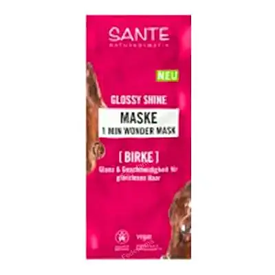 Mascarilla capilar sachet 1 minuto brillo radiante sante, Sante Naturkosmetik