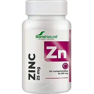 Zinc lib. sostenida 60 comprimidos, Soria Natural