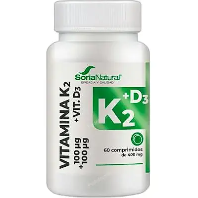 Vitamina d3 + k2 60 comprimidos, Soria Natural