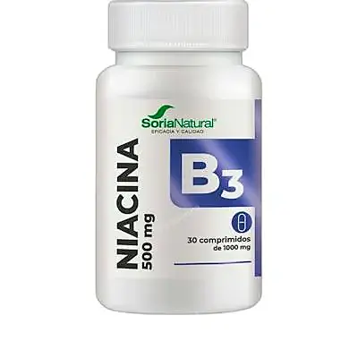 B3 niacina 500 mg 30 comprimidos, Soria Natural