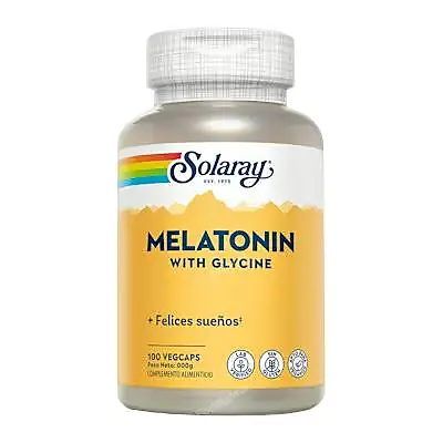 Melatonina + glicina 100 cápsulas vegetales, Solaray