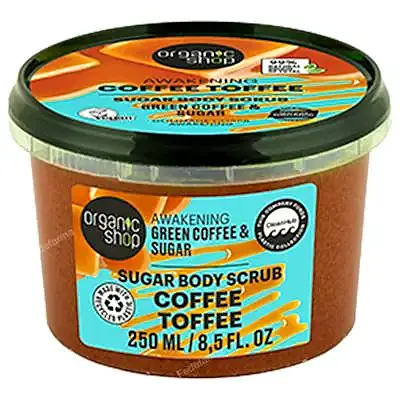 Exfoliante corporal azúcar coffee toffee, Organic Shop