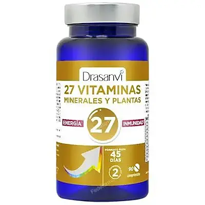 27 vitaminas + minerales energía e inmunidad 90 comprimidos, Drasanvi