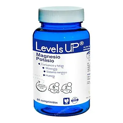 Levels up magnesio potasio 60 comprimidos, Bioserum