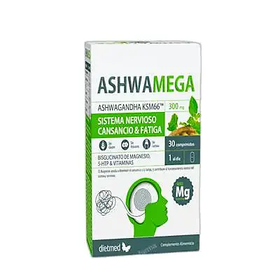 Ashwamega 300 mg 30 comprimidos, Dietmed