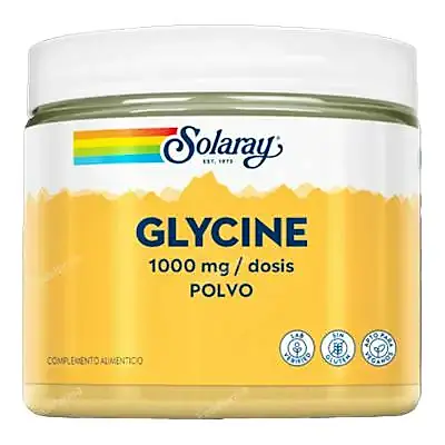 Glycine polvo 1000 mg 400 dosis, Solaray