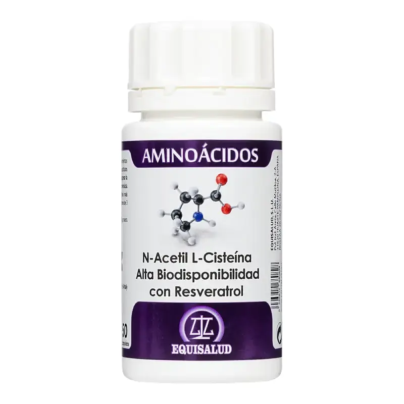 N-acetil l-cisteina alta abs resveratrol 50 cápsulas, Equisalud