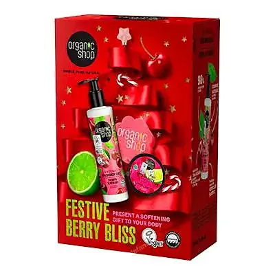 Set cuidado corporal festive berry bliss 280 ml/ 100 ml, Organic Shop
