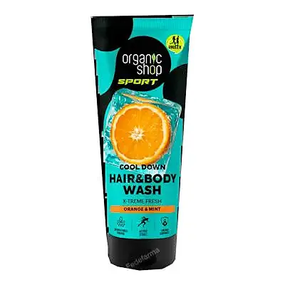 Gel de ducha y champú refrescante x-treme fresh 200 ml, Organic Shop