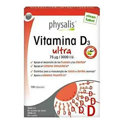 Vitamina D3 ultra 100 cápsulas, Physalis