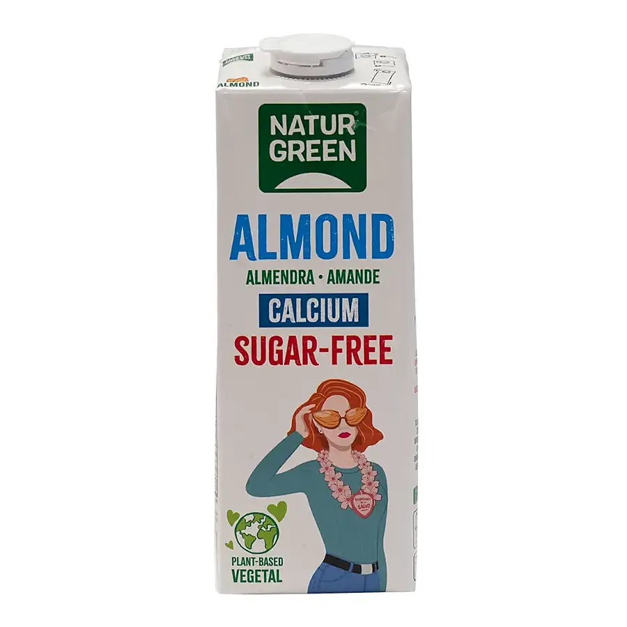 Almendra sin azúcar calcio convencional 1 l, Naturgreen