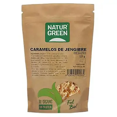 Caramelos de jengibre 125 g, Naturgreen