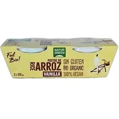 Postre arroz vainilla BIO 2 x 125 g, Naturgreen