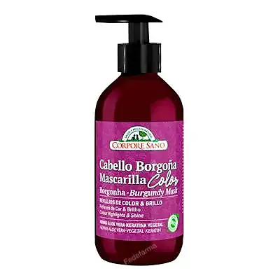 Mascarilla color cabellos borgoña 280 ml, Corpore Sano