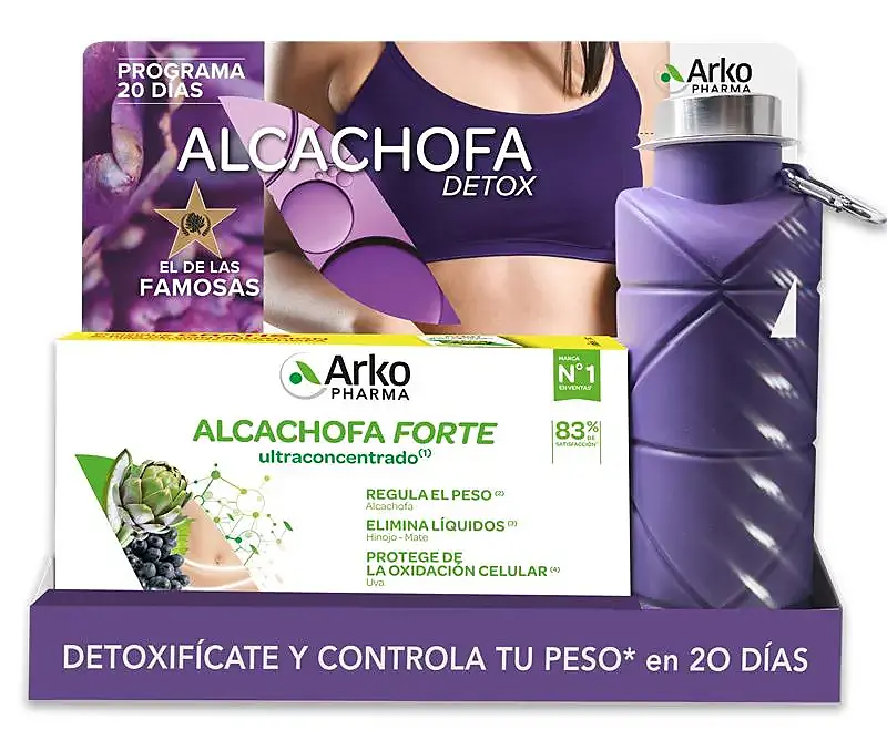 Arko pack alcachofa forte detox + botella BIO, Arkopharma